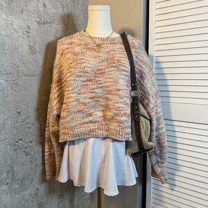Preppy Soft Multicolored Oversized Fall Sweater